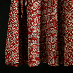 Bagru Hand Block Print Natural Dyed Cotton Wrap Around Skirt 28