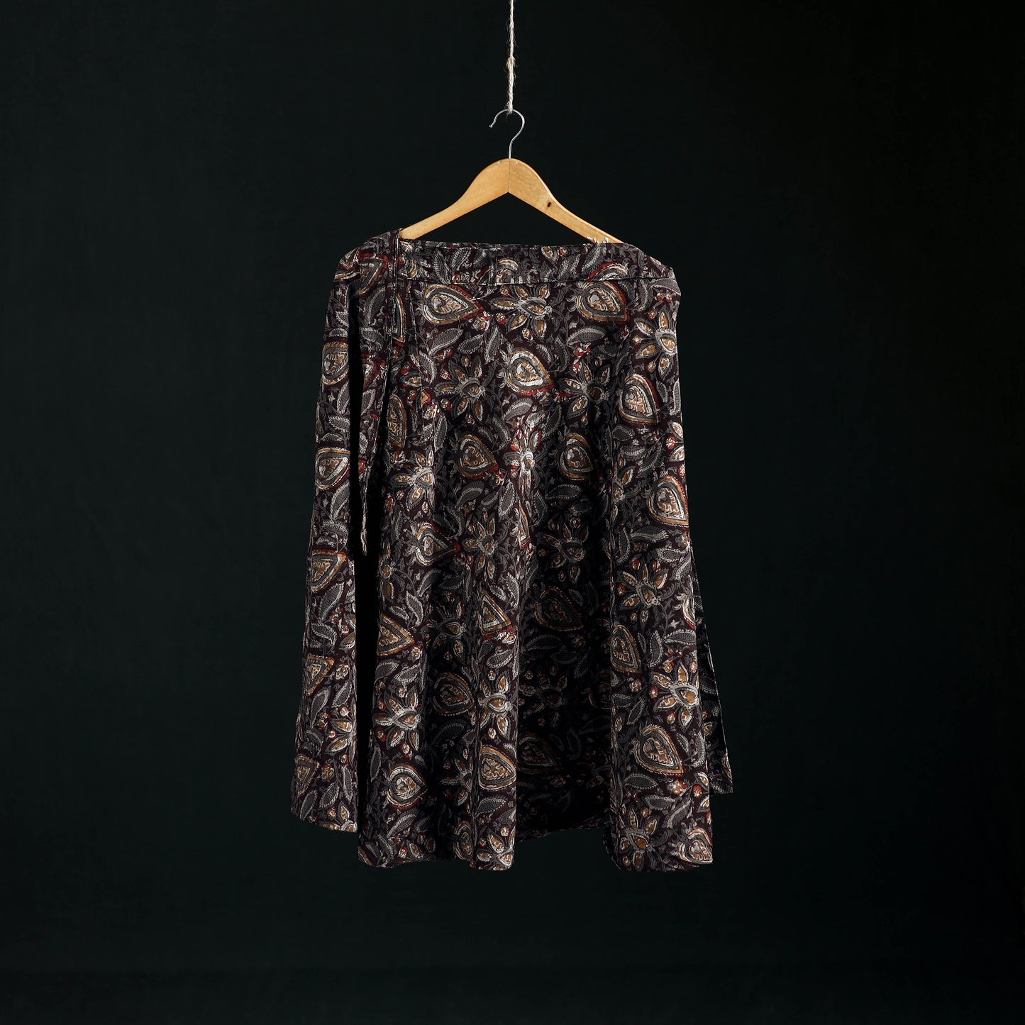 Bagru Hand Block Print Natural Dyed Cotton Wrap Around Skirt 29