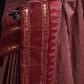 Peach - Chettinad Woven Cotton Saree with Border 35