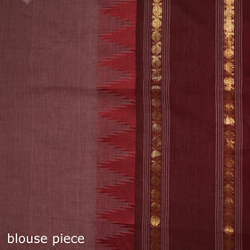 Peach - Chettinad Woven Cotton Saree with Border 35