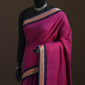 Pink - Chettinad Woven Cotton Saree with Border 36