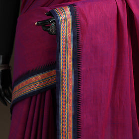 Pink - Chettinad Woven Cotton Saree with Border 36