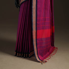 Pink - Chettinad Woven Cotton Saree with Border 36
