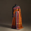 Orange - Chettinad Woven Cotton Saree with Border 37