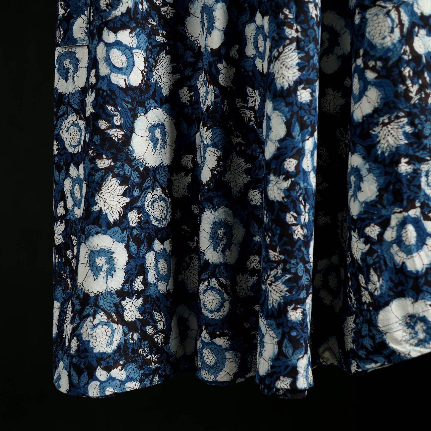 Bagru Hand Block Print Natural Dyed Cotton Wrap Around Skirt 32