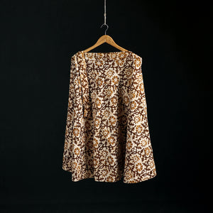 Brown - Hand Block Batik Print Cotton Wrap Around Skirt 33