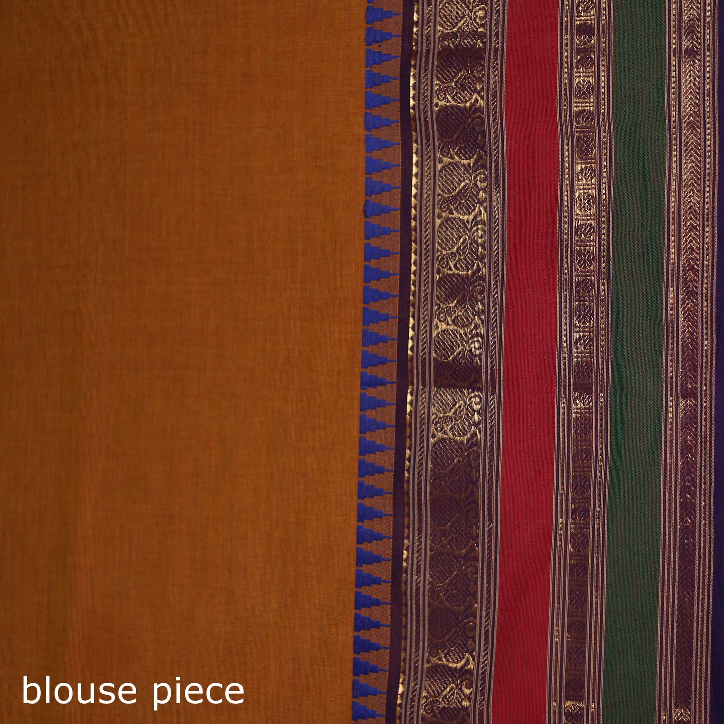 Orange - Chettinad Woven Cotton Saree with Border 37
