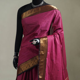 Pink - Kanchipuram Buti Cotton Saree with Border 74