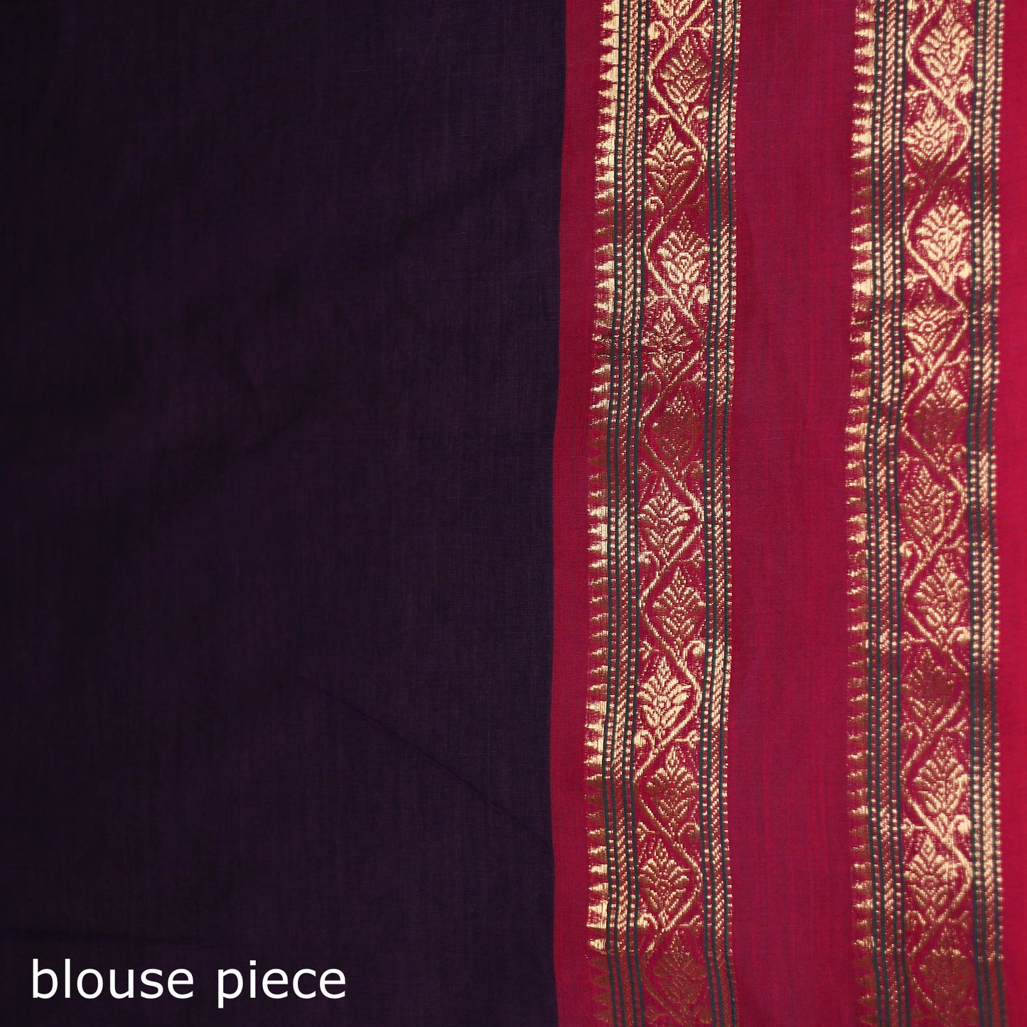 Blue - Chettinad Woven Cotton Saree with Border 38