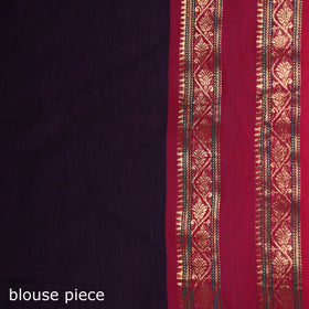 Blue - Chettinad Woven Cotton Saree with Border 38