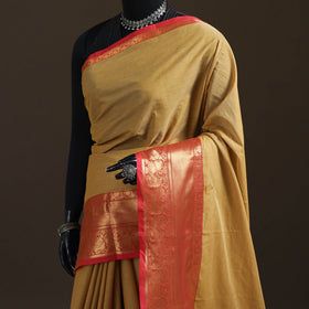 Yellow - Chettinad Woven Cotton Saree with Border 39