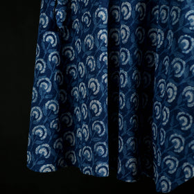 Indigo Bagru Hand Block Print Natural Dyed Cotton Wrap Around Skirt 38