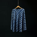 Indigo Bagru Hand Block Print Natural Dyed Cotton Wrap Around Skirt 39