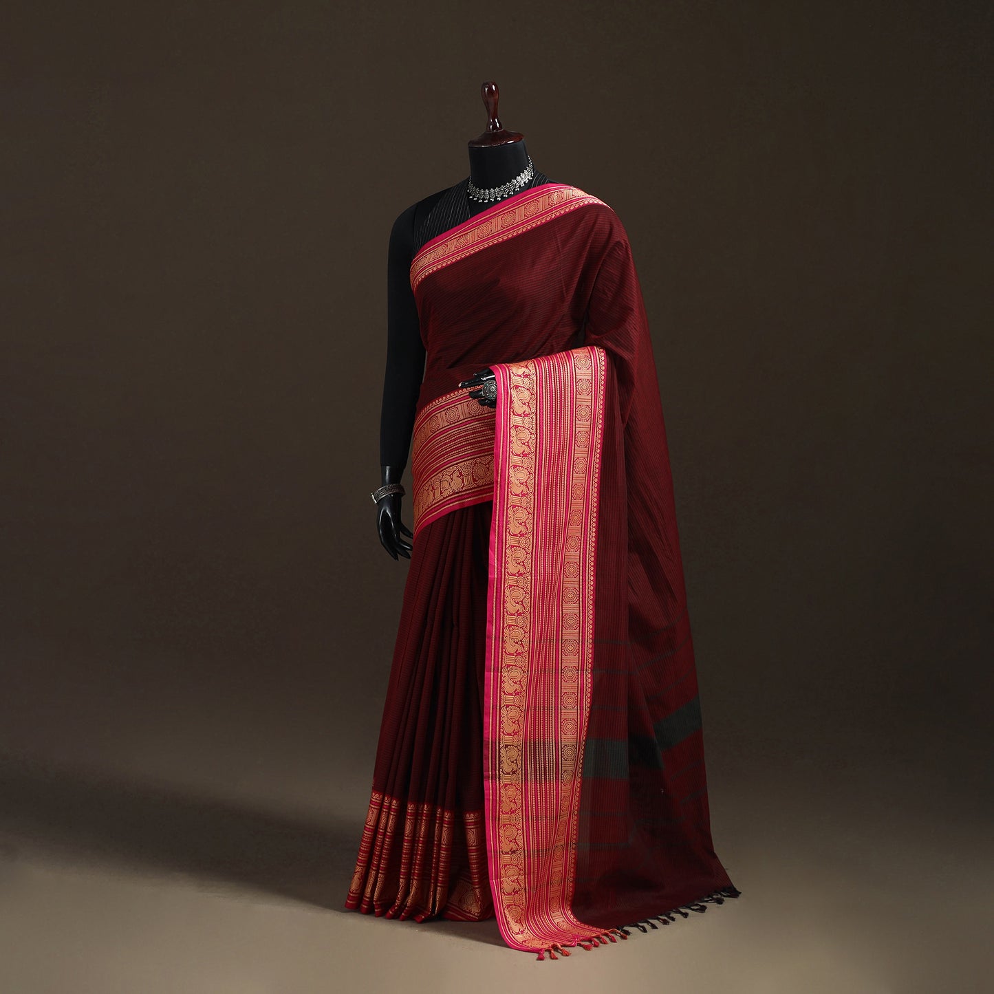 Chettinad Woven Cotton Saree with Border 43