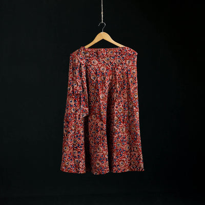 Kalamkari Hand Block Print Natural Dyed Cotton Wrap Around Skirt 41