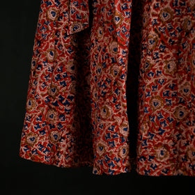 Kalamkari Hand Block Print Natural Dyed Cotton Wrap Around Skirt 41