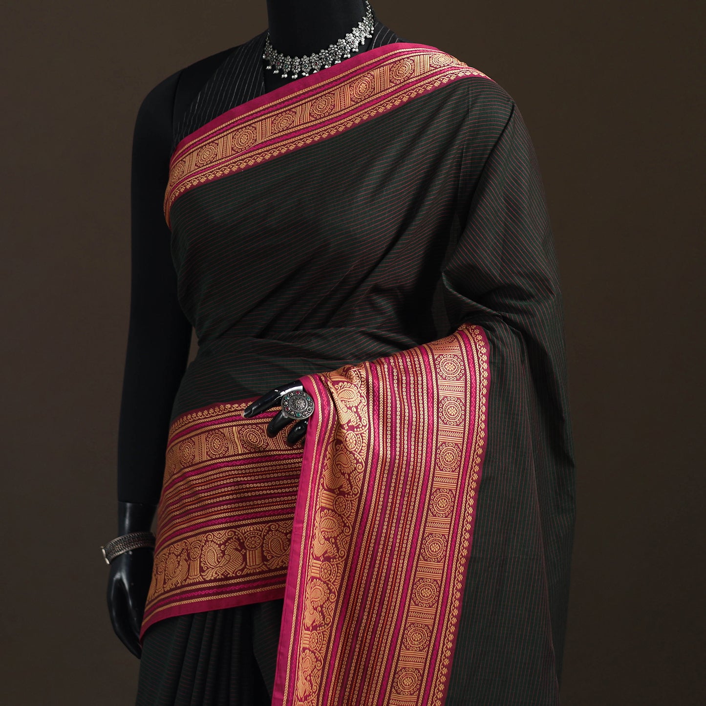 Chettinad Woven Cotton Saree with Border 44