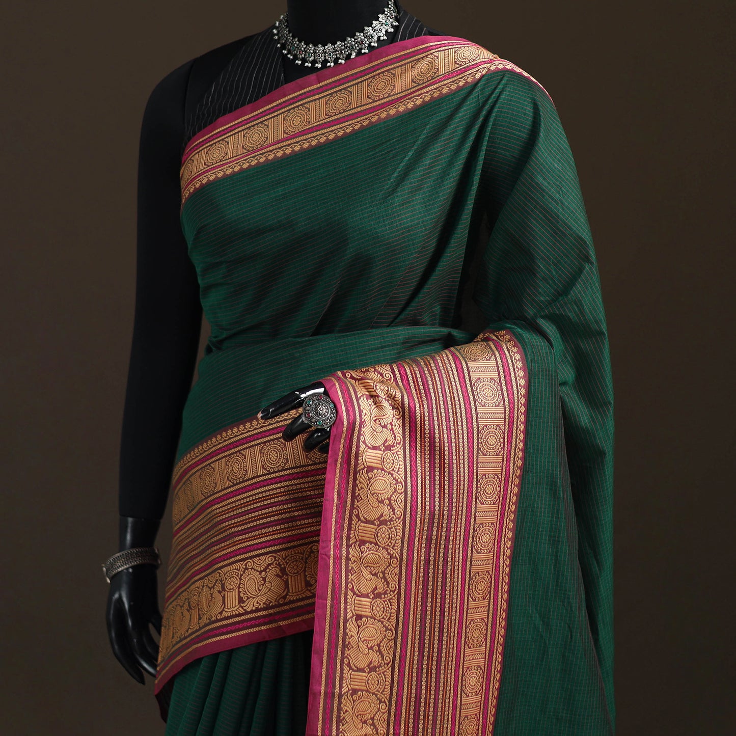 Chettinad Woven Cotton Saree with Border 45