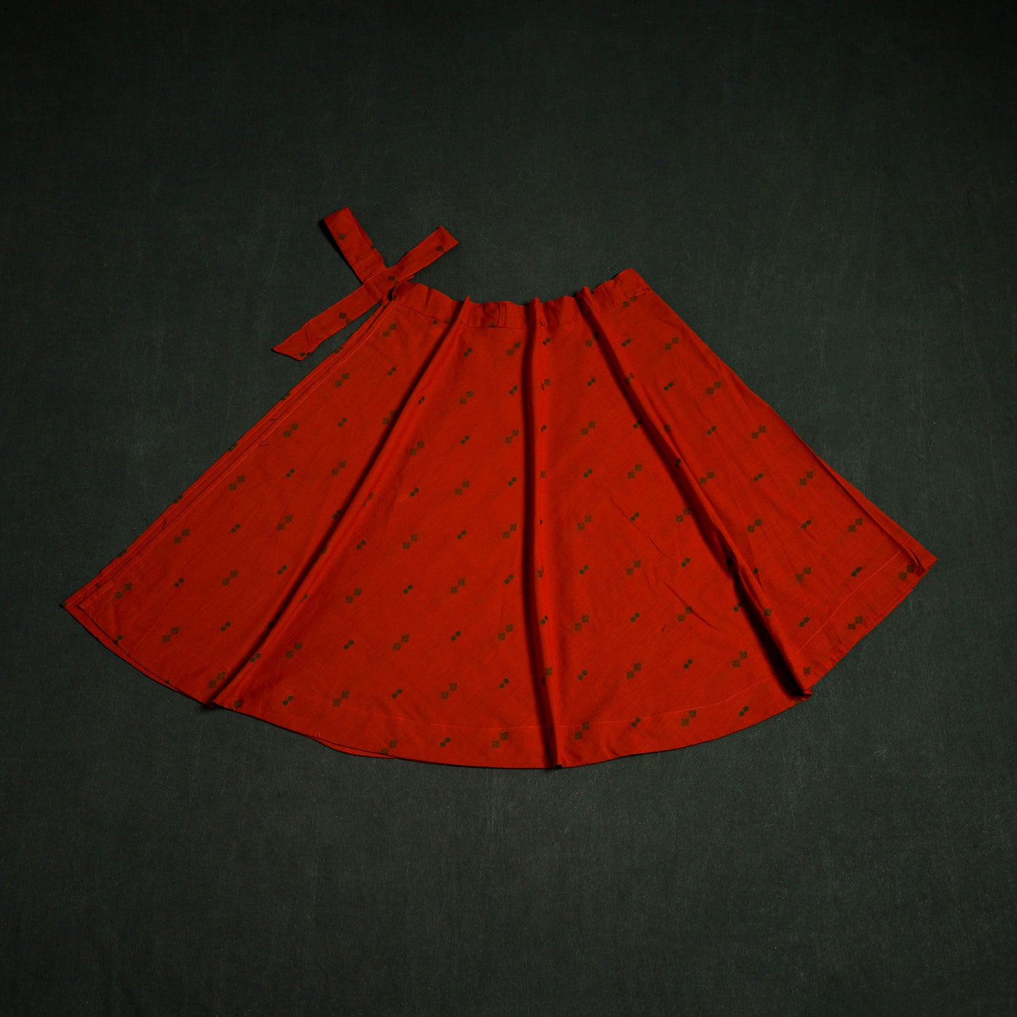 Jacquard Weave Cotton Wrap Around Skirt 36