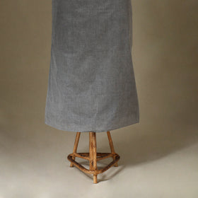 Grey 2pc Kandangi Chettinad Dress Material with Jewellery Set