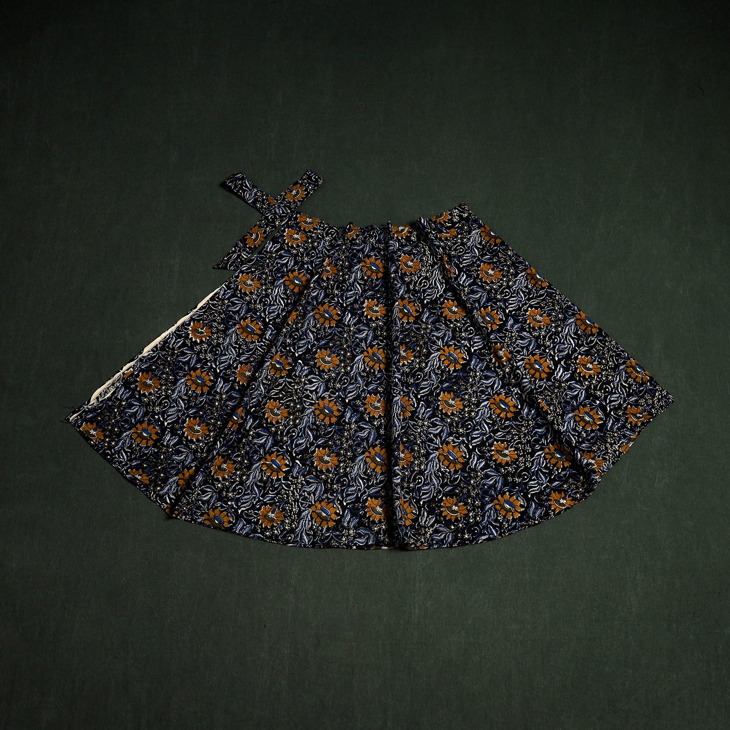 Bagru Hand Block Print Natural Dyed Cotton Wrap Around Skirt 31