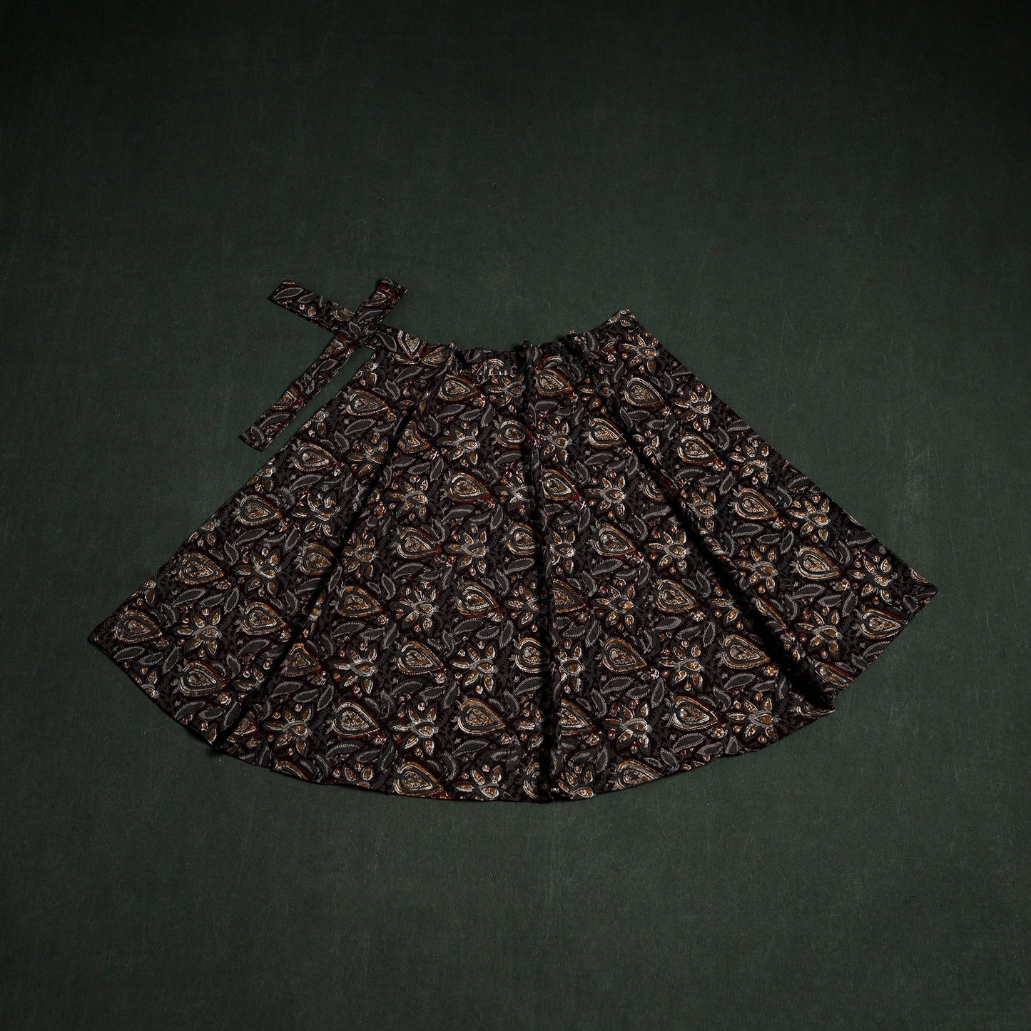 Bagru Hand Block Print Natural Dyed Cotton Wrap Around Skirt 29
