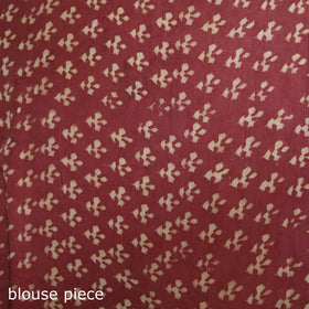 Bagru Hand Block Print Natural Dyed Modal Silk Saree 01
