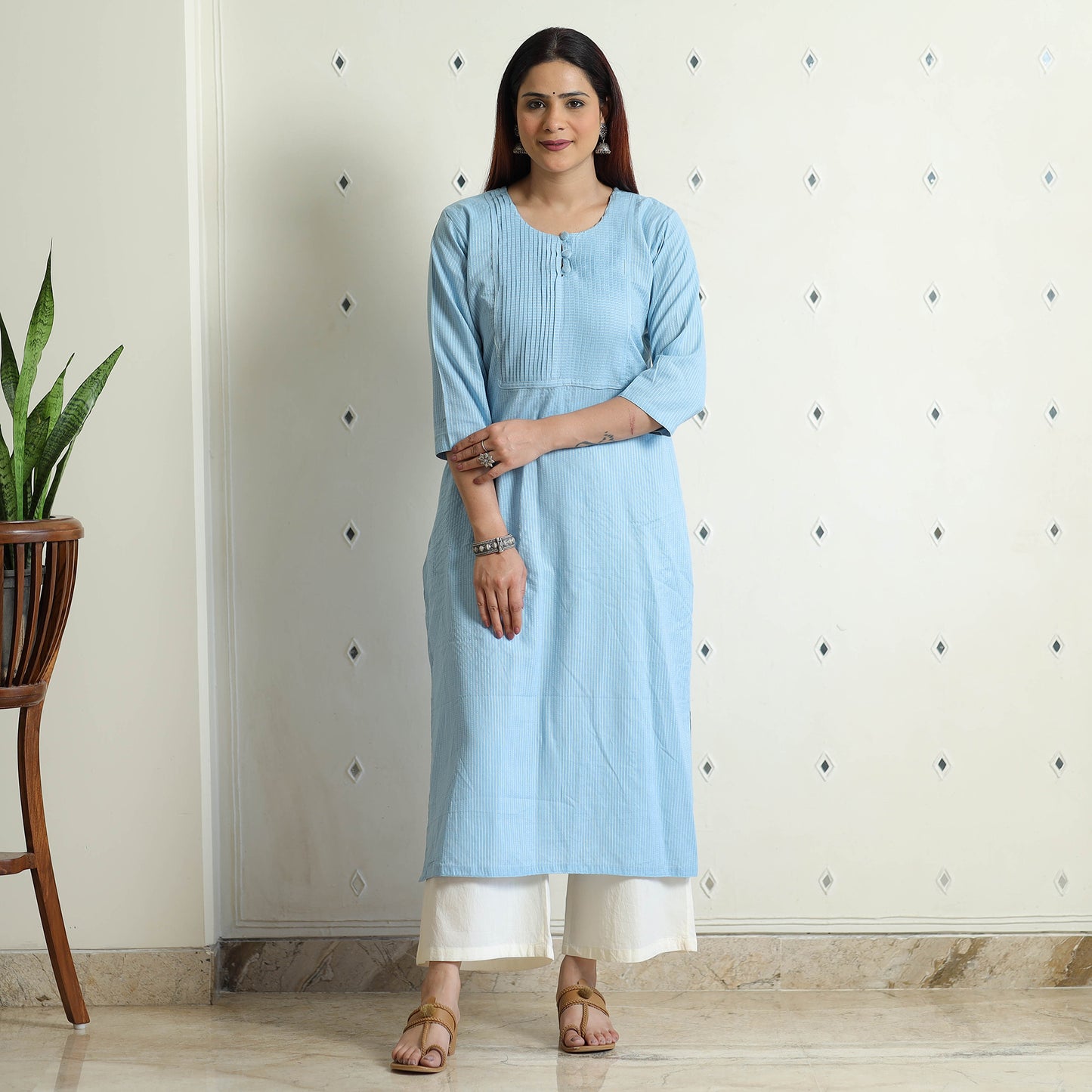  Plain Running Stitch kurta