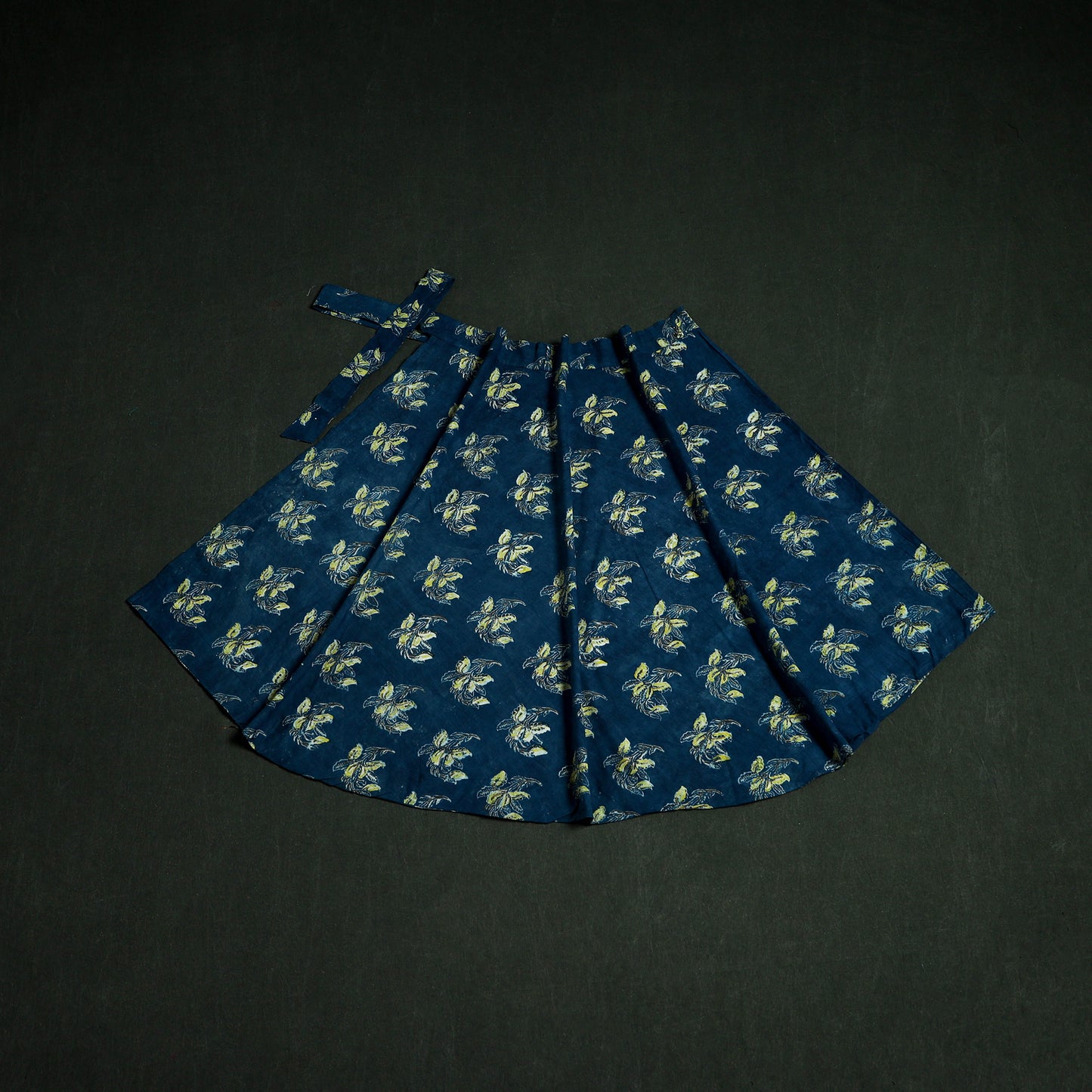 Bagru Hand Block Print Natural Dyed Cotton Wrap Around Skirt 25