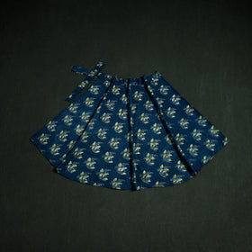 Bagru Hand Block Print Natural Dyed Cotton Wrap Around Skirt 25