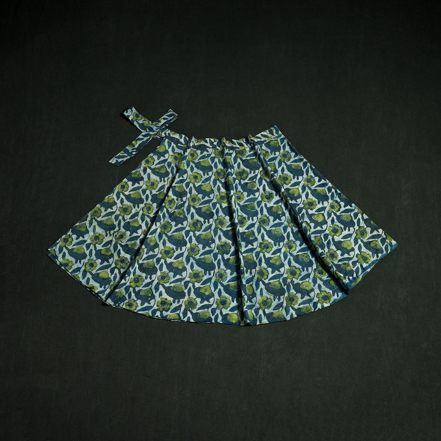 Bagru Hand Block Print Natural Dyed Cotton Wrap Around Skirt 24