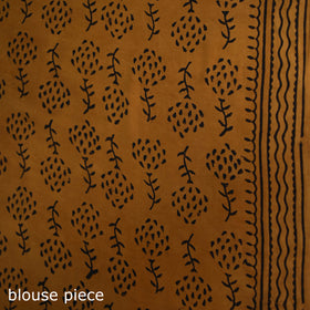 Bagru Hand Block Print Natural Dyed Modal Silk Saree 02
