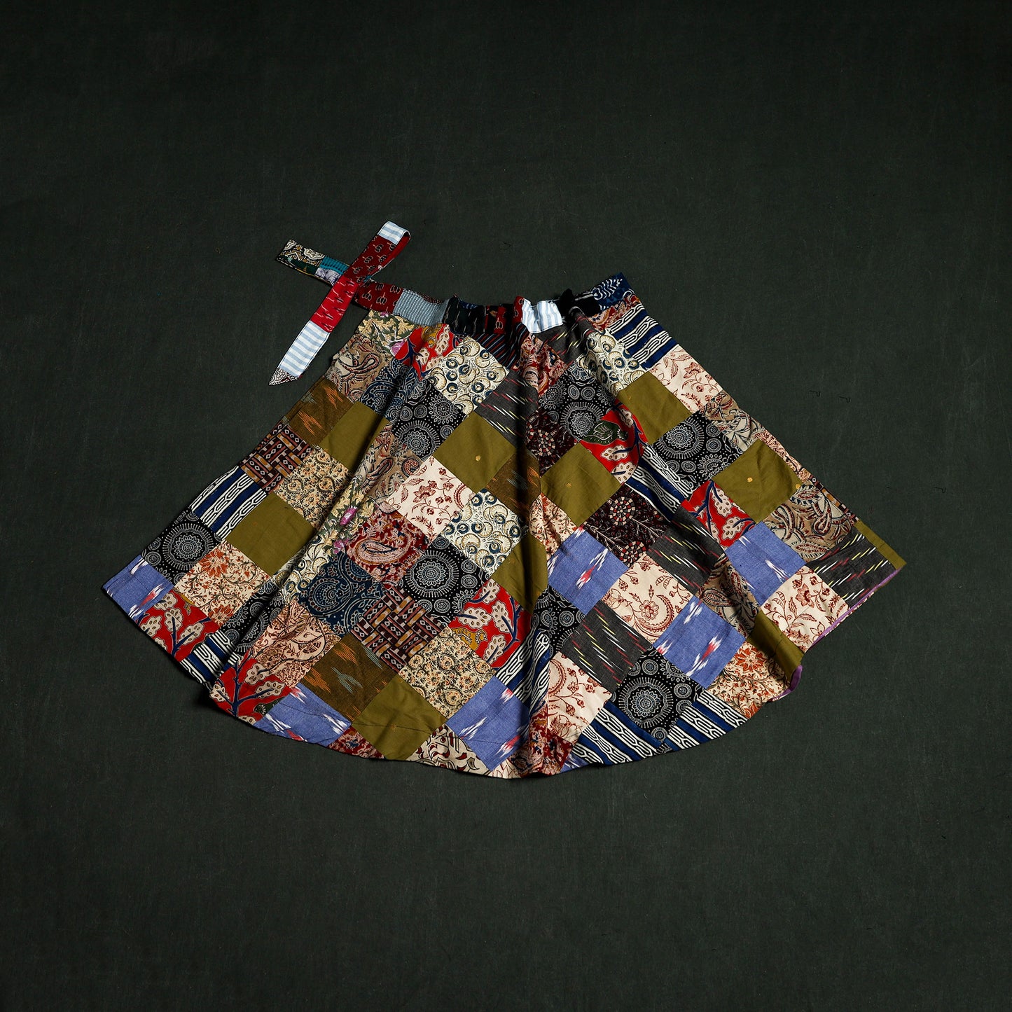 Tukdi Kaam Patchwork Cotton Wrap Around Skirt 20