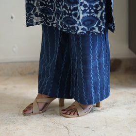 Buy Blue Chanderi Silk Indigo Bagru Block Print Kurta Set