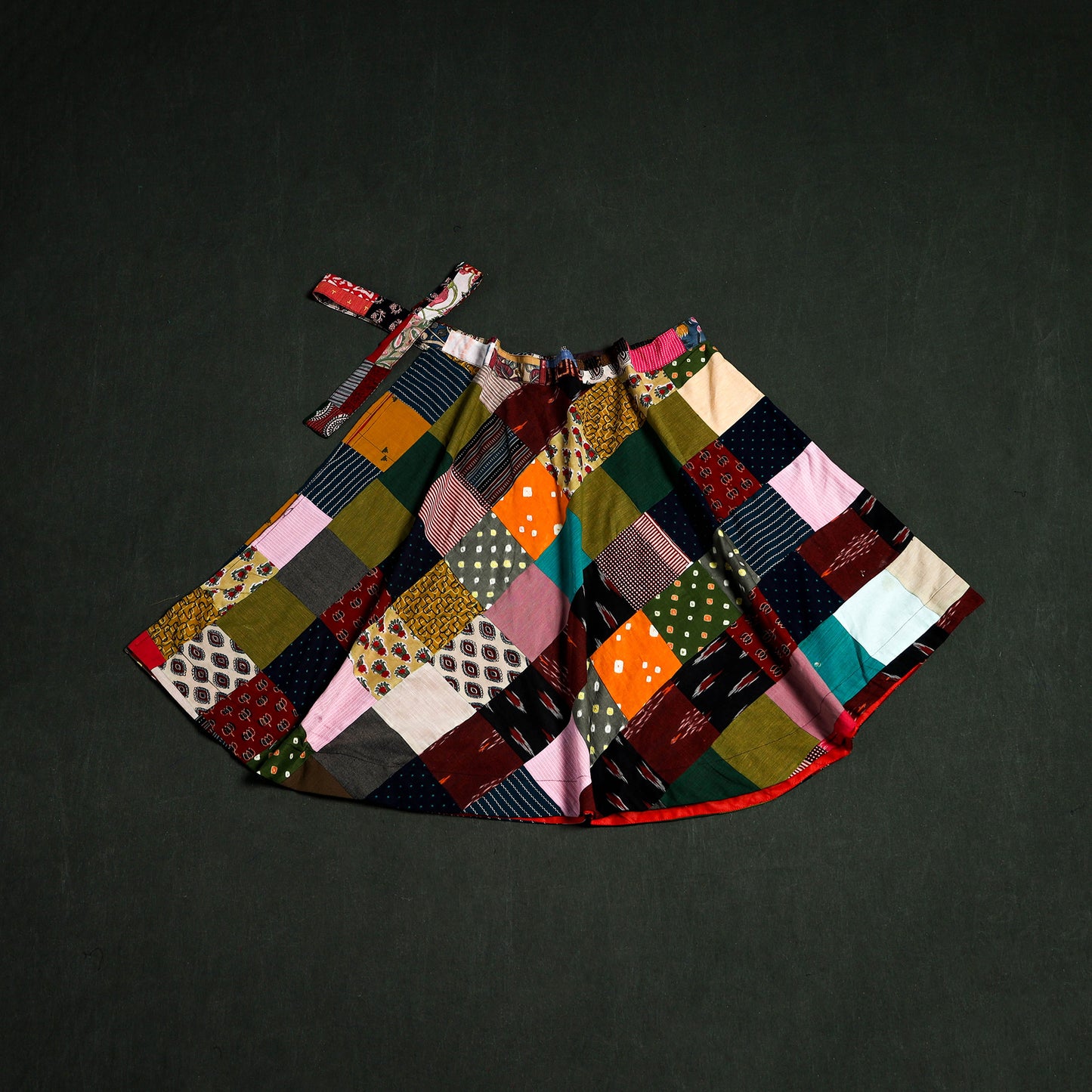 Tukdi Kaam Patchwork Cotton Wrap Around Skirt 19