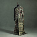 Bagru Hand Block Print Natural Dyed Modal Silk Saree 04
