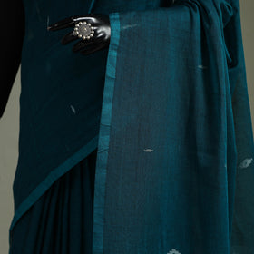 Handloom Pure Mul Cotton Phulia Jamdani Saree with Tassels 03