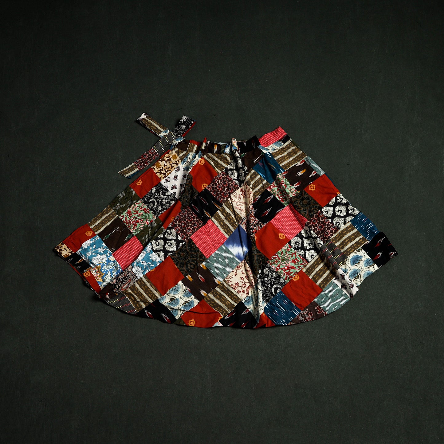 Tukdi Kaam Patchwork Cotton Wrap Around Skirt 18