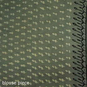 Bagru Hand Block Print Natural Dyed Modal Silk Saree 04