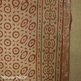 Black - kota doria cotton bagru saree 32 - handcrafted