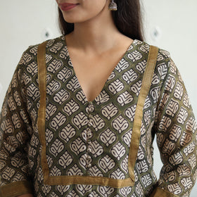 Buy Traditional Maheshwari Silk Bagru Print Kurta Set