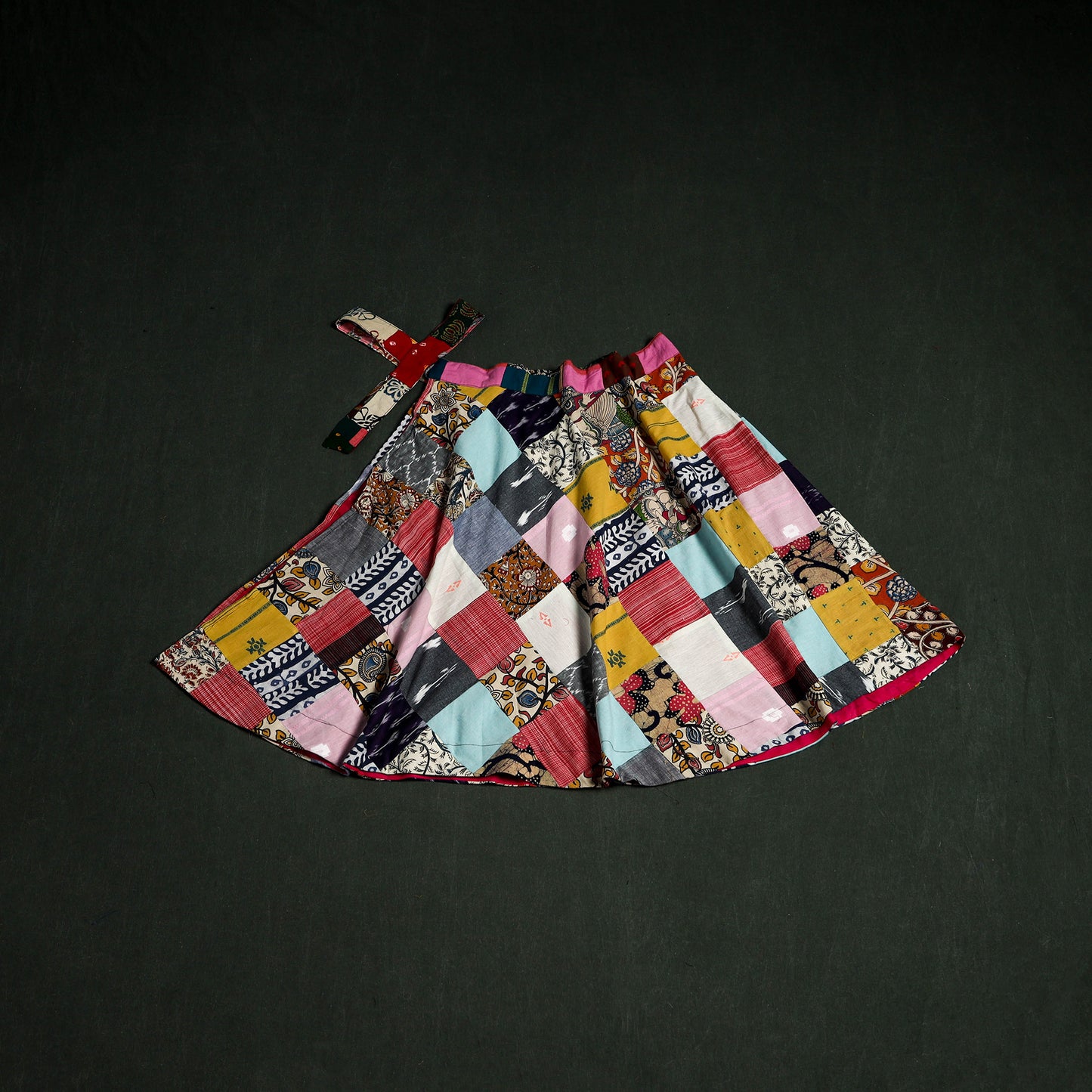 Tukdi Kaam Patchwork Cotton Wrap Around Skirt 12