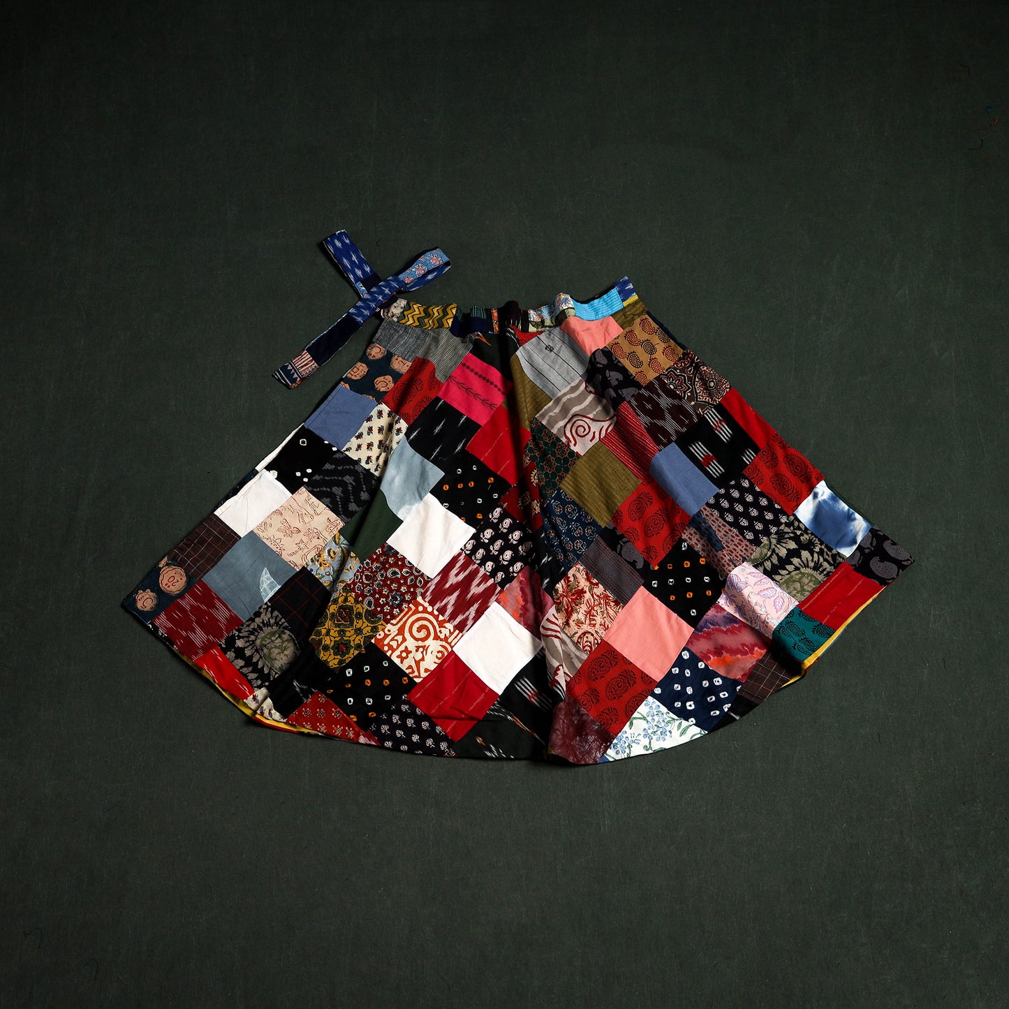 Tukdi Kaam Patchwork Cotton Wrap Around Skirt 10