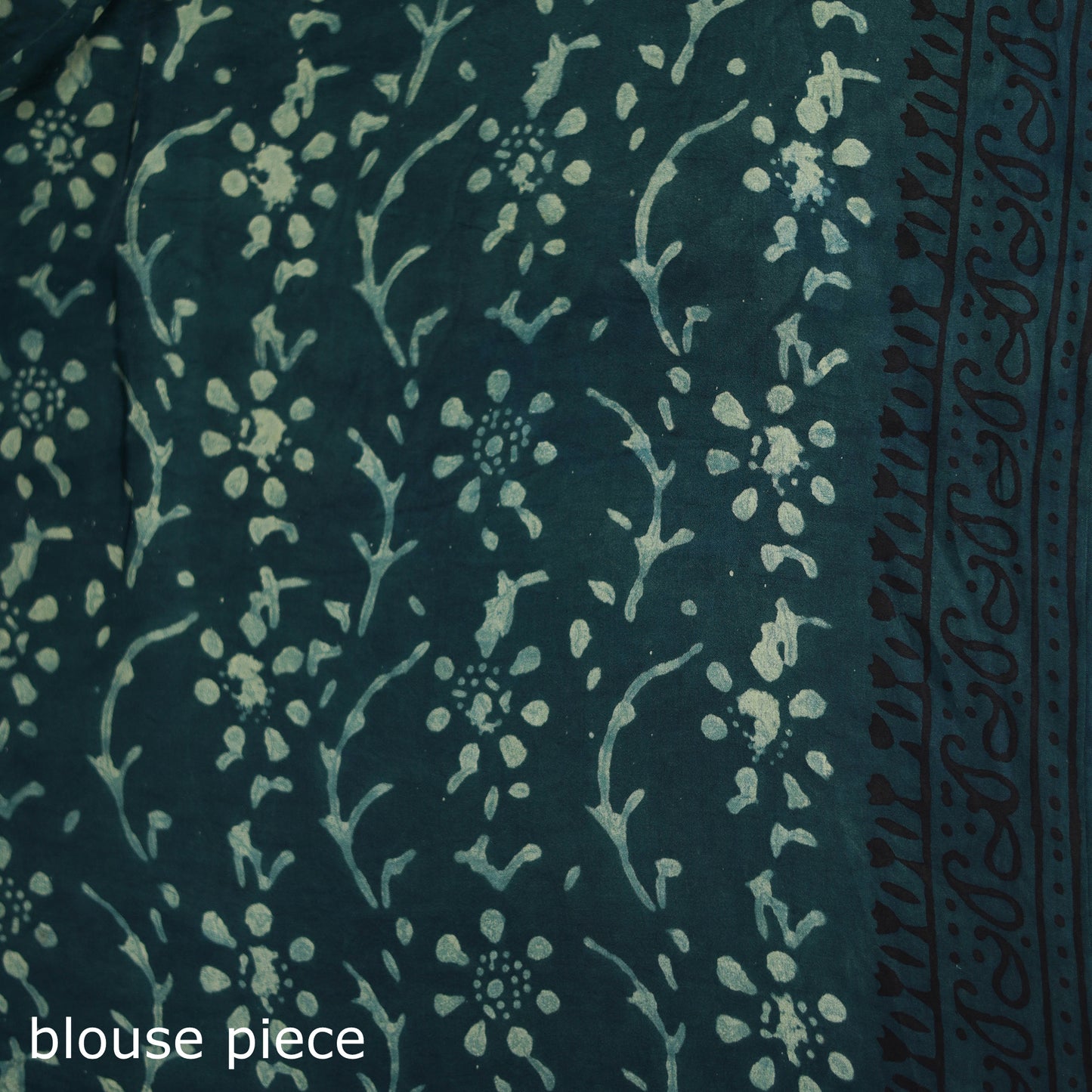 Bagru Hand Block Print Natural Dyed Modal Silk Saree 06