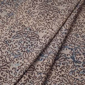 Beige Natural Dyed Cotton Bindaas Block Print Fabric