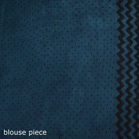Bagru Hand Block Print Natural Dyed Modal Silk Saree 07