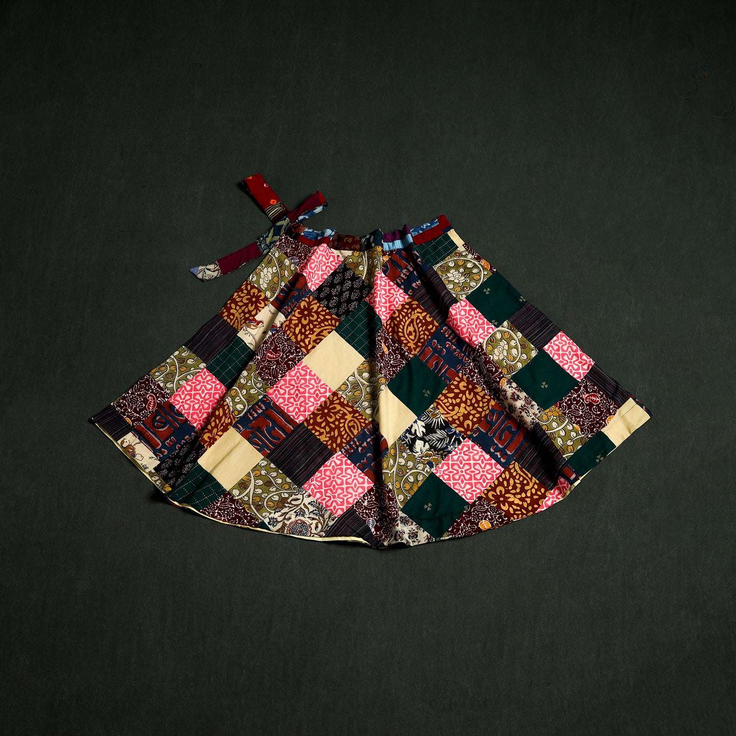 Tukdi Kaam Patchwork Cotton Wrap Around Skirt 02