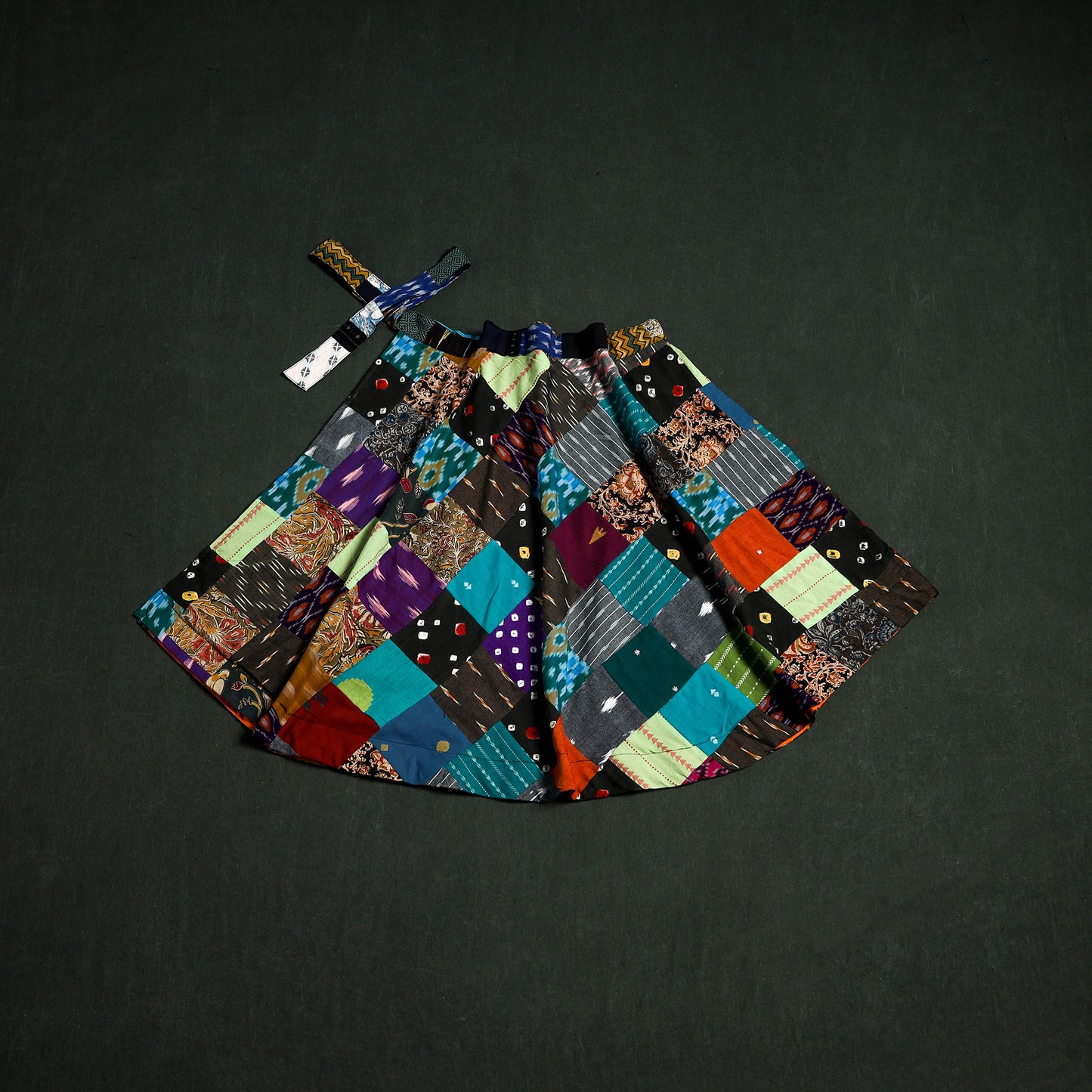 Tukdi Kaam Patchwork Cotton Wrap Around Skirt 01