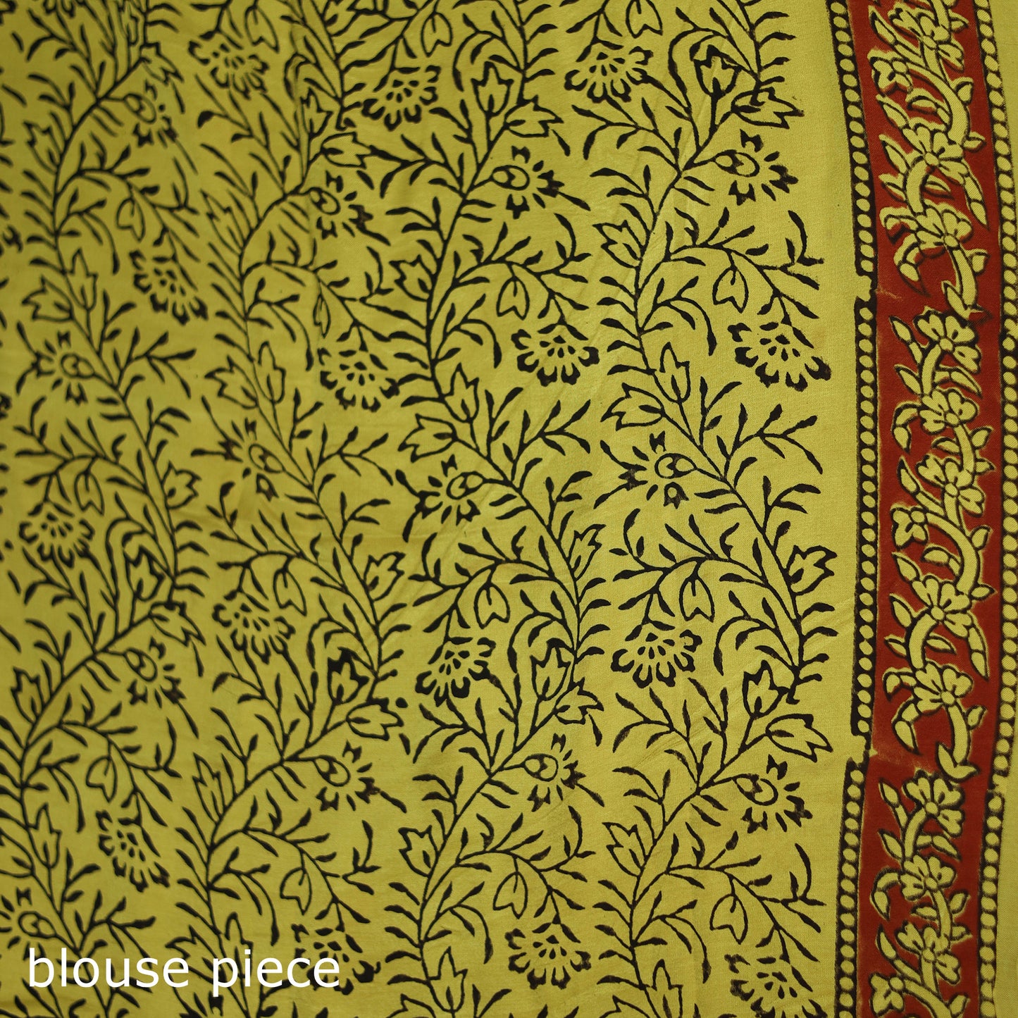 Bagru Hand Block Print Natural Dyed Modal Silk Saree 09