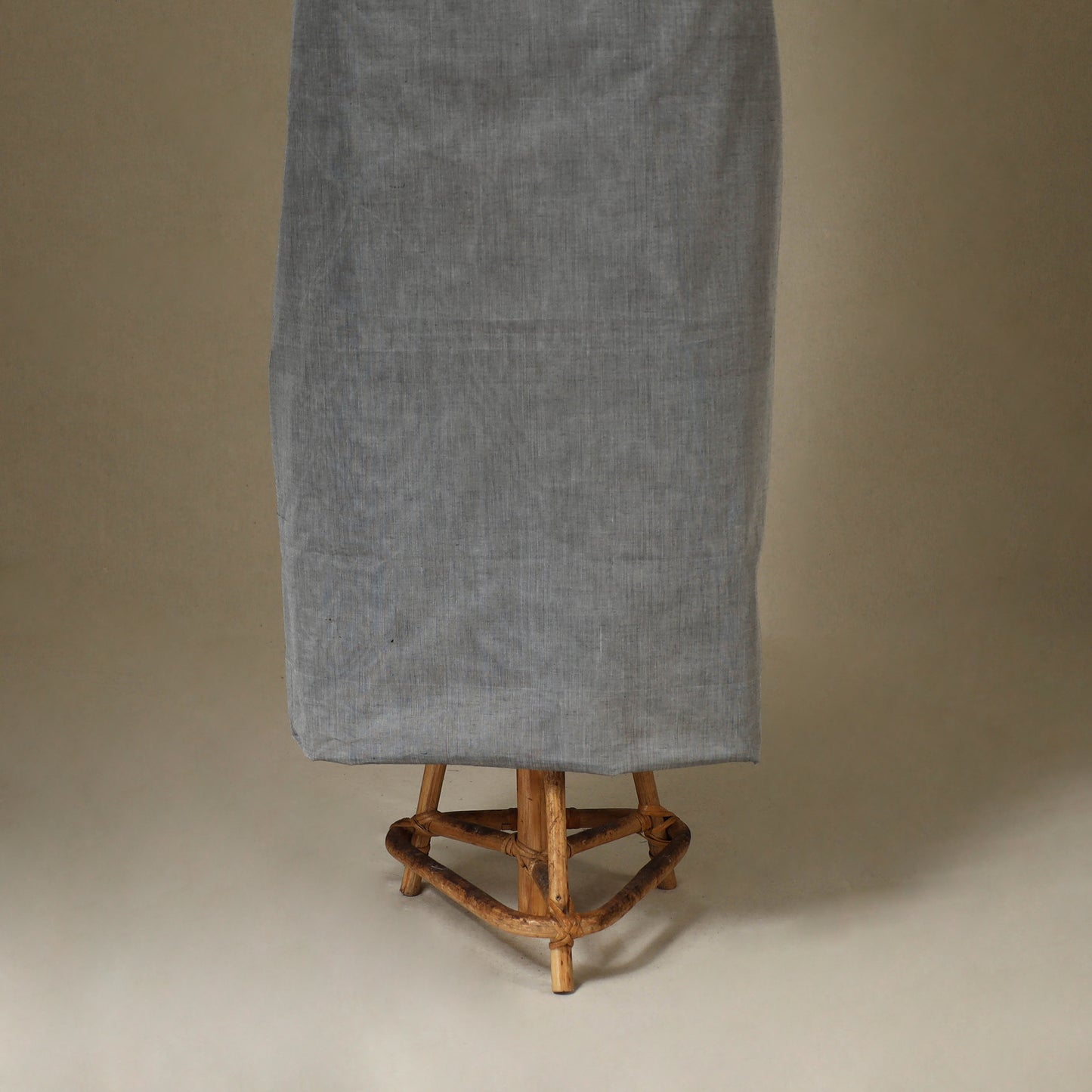 Grey 2pc Kandangi Chettinad Dress Material with Jewellery Set